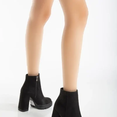 بوت و نیم‌ بوت زنانه سئدی مشکی پلتفرم زتا برند MaskButik - 7808