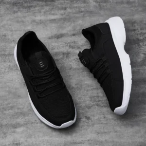 کفش سایز بزرگ مردانه ورزشی روزمره مشکی و سفید برند E SPORT - 7871