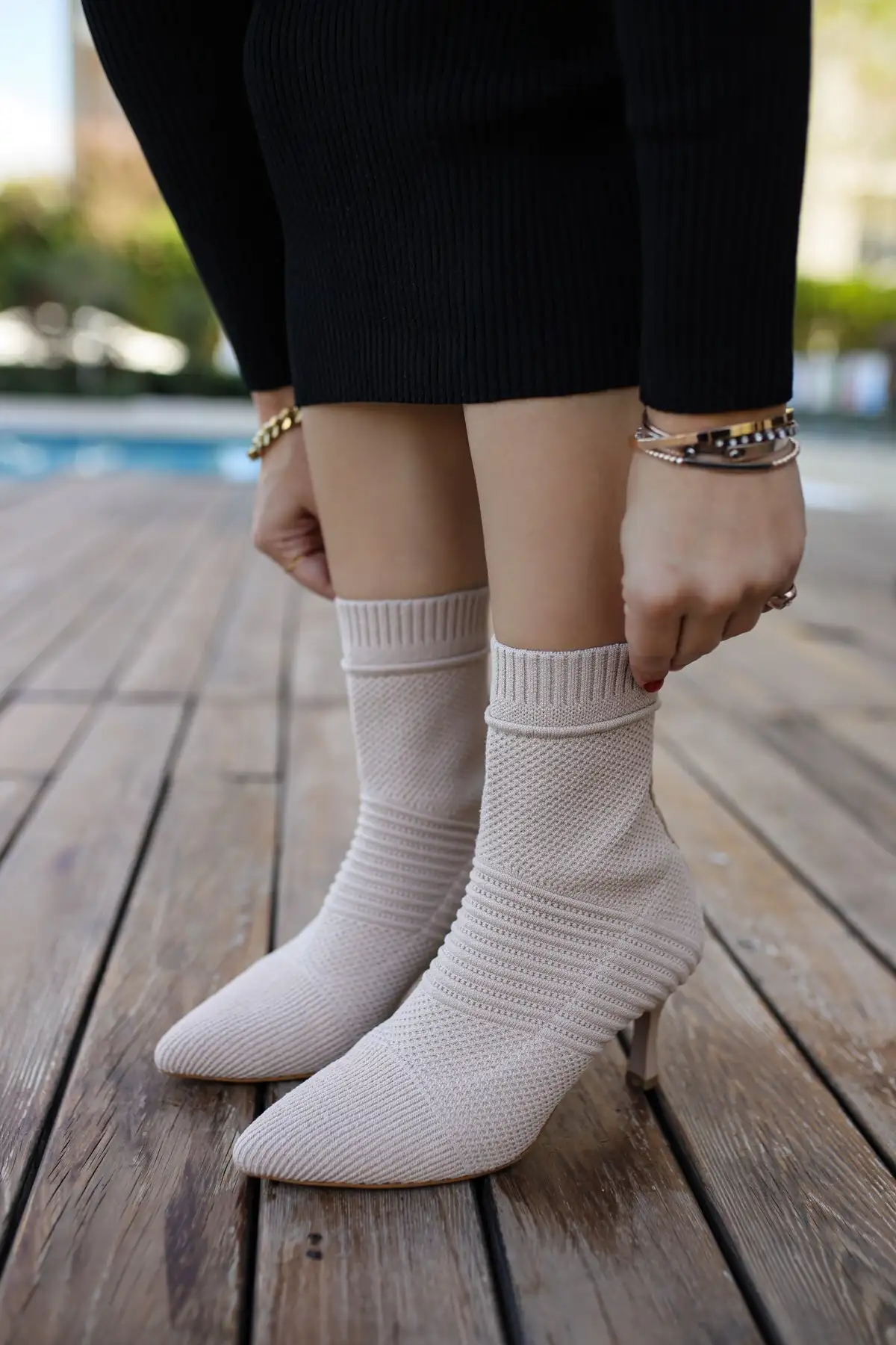 بوت و نیم بوت زنانه   دُریا با پاشنه بلند  ریه نخی برند SHOEMARK - 7835 بوت و نیم بوت زنانه دُریا با پاشنه بلند ریه نخی برند SHOEMARK - 7835