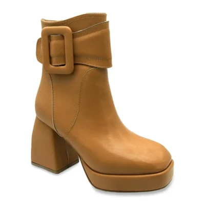 بوت و نیم‌ بوت زنانه پلتفرم پاشنه بلند تکا با جزئیات برند DUYGUSHOESBAG - 7797