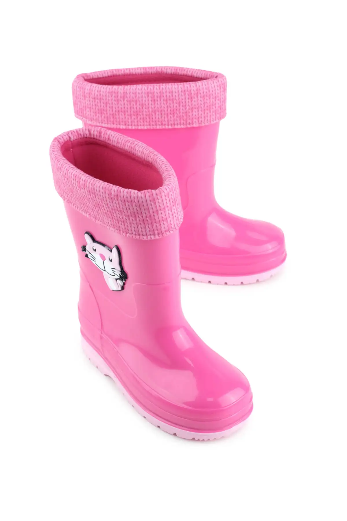 بوت بچگانه کفش بارانی ضد آب دخترانه با آستر گرم PVC زمستانی برند Gezer - 7629 بوت بچگانه کفش بارانی ضد آب دخترانه با آستر گرم PVC زمستانی برند Gezer - 7629