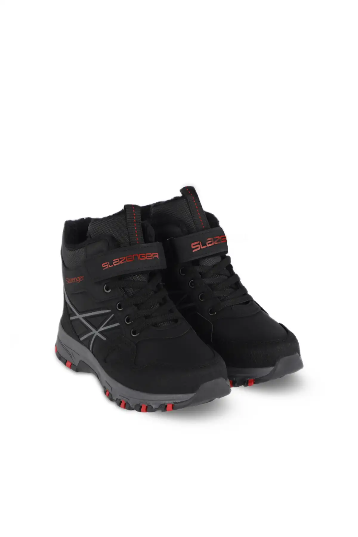 کفش بچگانه بوت سیاه و قرمز نسکه با چسب برای کودکان برند Slazenger - 7922
