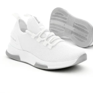 کفش کتانی زنانه ورزشی با زیره پلی و بنددار از جنس پارچه قابل تنفس سفید برای استفاده عمومی برند Tonny Black - 7956