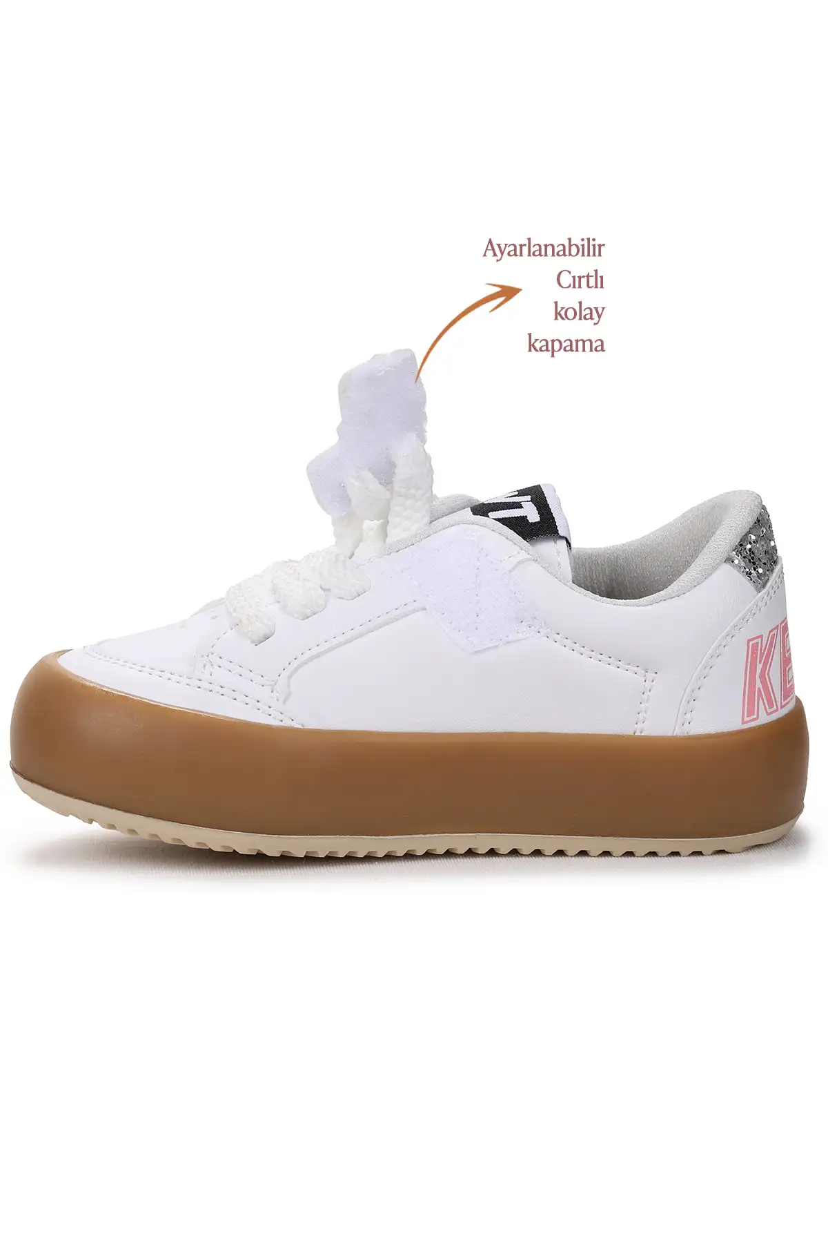 کفش بچگانه  ورزشی روزمره با بند برای دختران ریدا برند Kiko Kids - 7930 کفش بچگانه ورزشی روزمره با بند برای دختران ریدا برند Kiko Kids - 7930