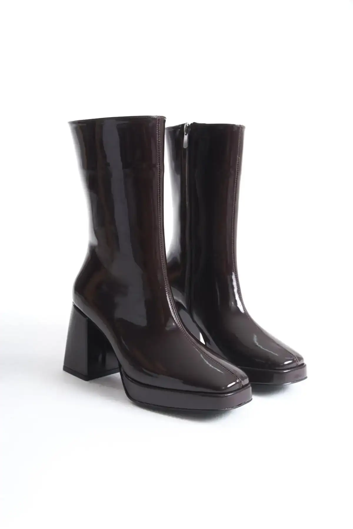 بوت و نیم بوت زنانه کفش   پلتفرم جیر قههای برند LDR - 7793 بوت و نیم بوت زنانه کفش پلتفرم جیر قههای برند LDR - 7793