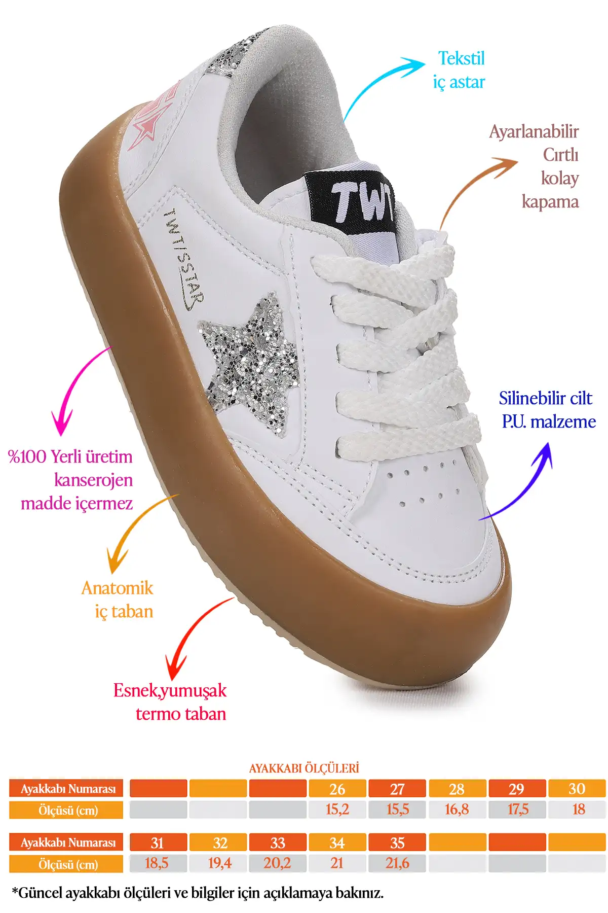 کفش بچگانه  ورزشی روزمره با بند برای دختران ریدا برند Kiko Kids - 7930 کفش بچگانه ورزشی روزمره با بند برای دختران ریدا برند Kiko Kids - 7930