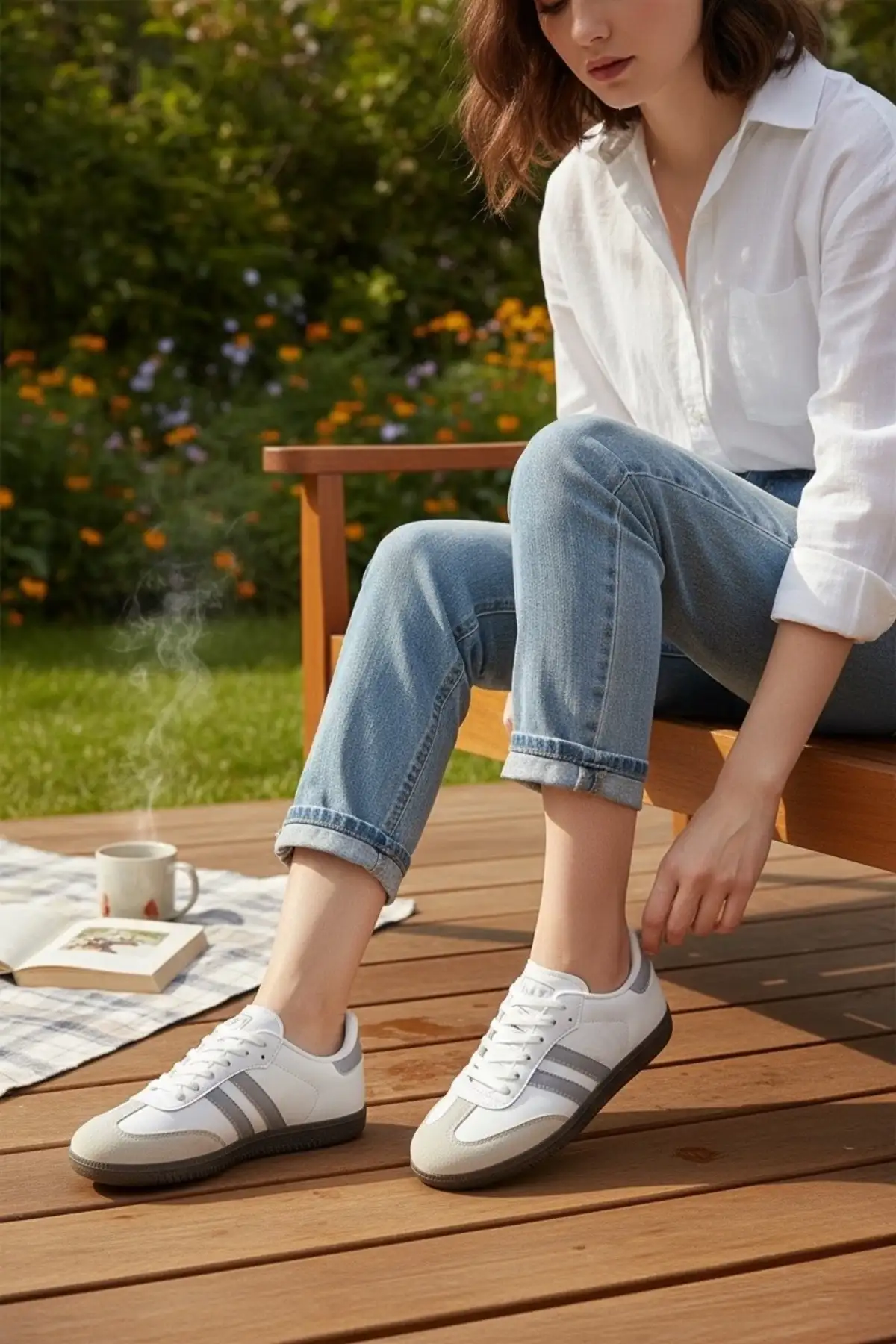 کفش کتانی زنانه ورزشی ترند - روزمره برند DERKADESİGN - 7974 کفش کتانی زنانه ورزشی ترند - روزمره برند DERKADESİGN - 7974