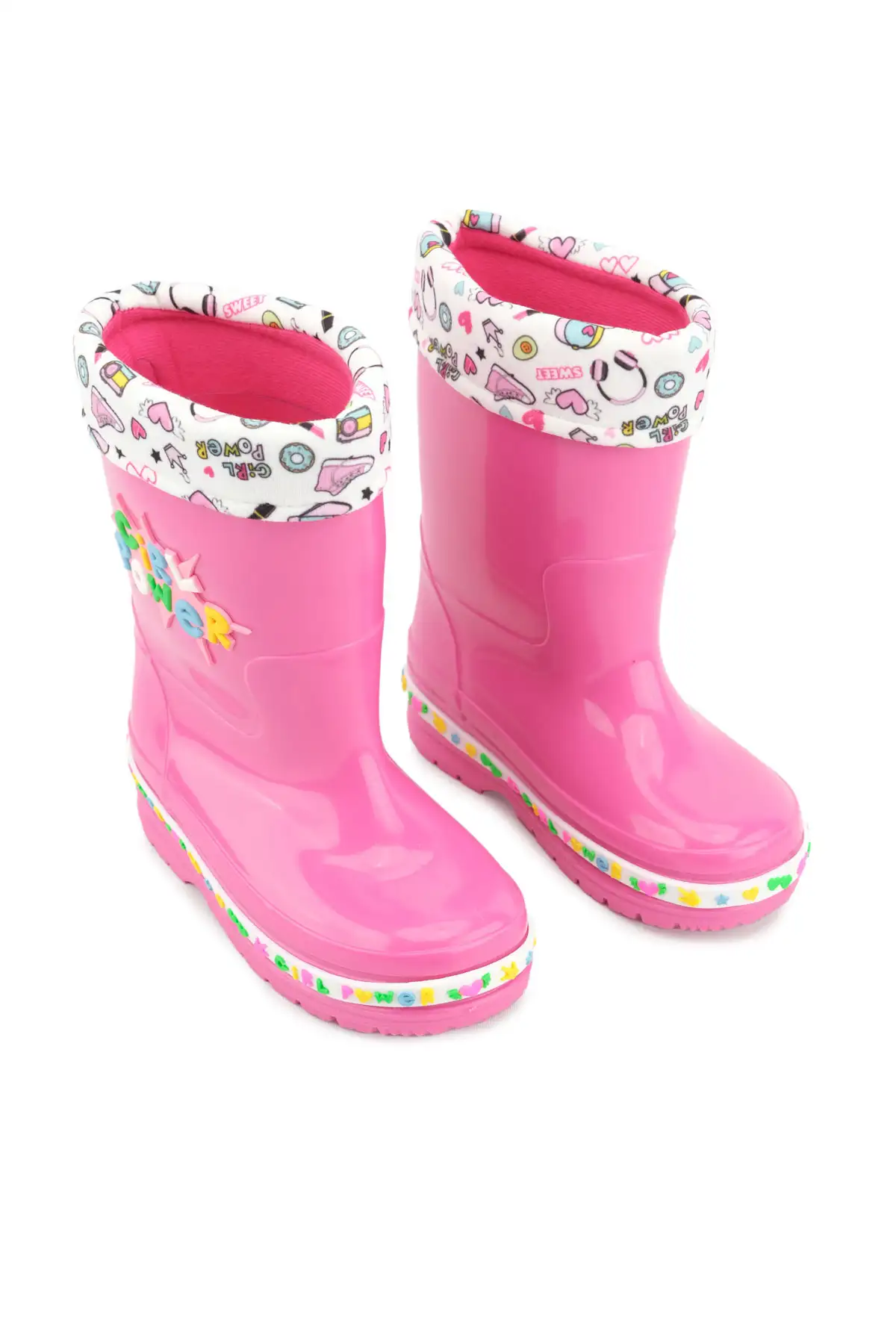 بوت بچگانه چکمه بارانی دخترانه فصلی ضدآب با آستر گرم برند Gezer - 7638 بوت بچگانه چکمه بارانی دخترانه فصلی ضدآب با آستر گرم برند Gezer - 7638