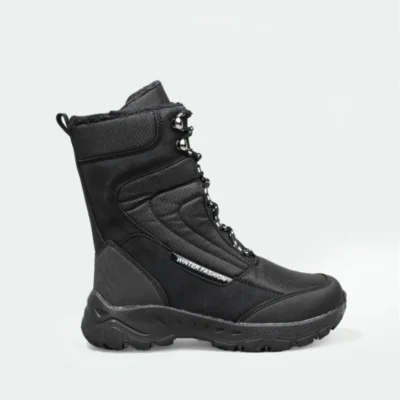 بوت و نیم‌ بوت زنانه کفش برف مشکی ضد آب با زیره نچسب 7610 برند CARLA BELLA - 7707