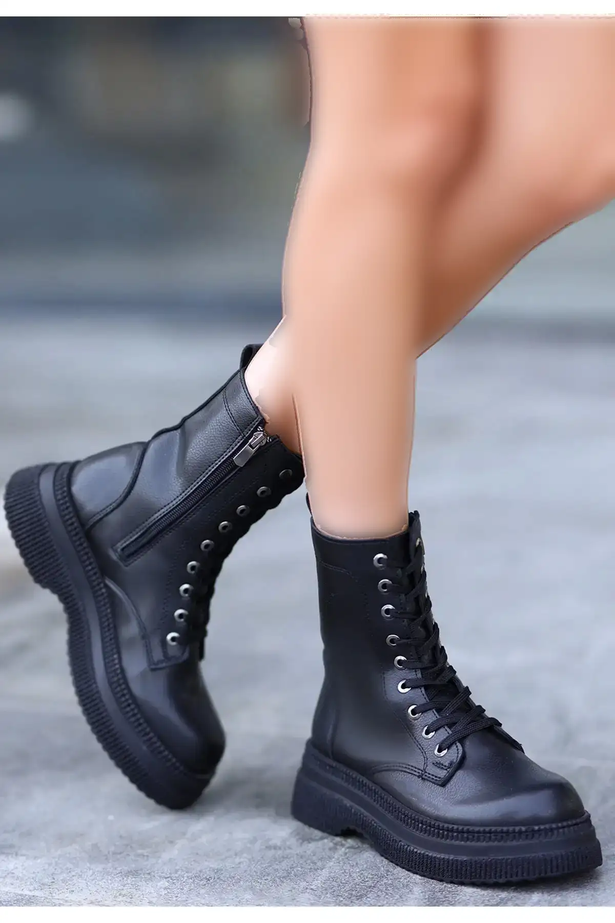 بوت و نیم بوت زنانه چکمه بافتی مشکی رکسین برند Genel Markalar - 8133 بوت و نیم بوت زنانه چکمه بافتی مشکی رکسین برند Genel Markalar - 8133