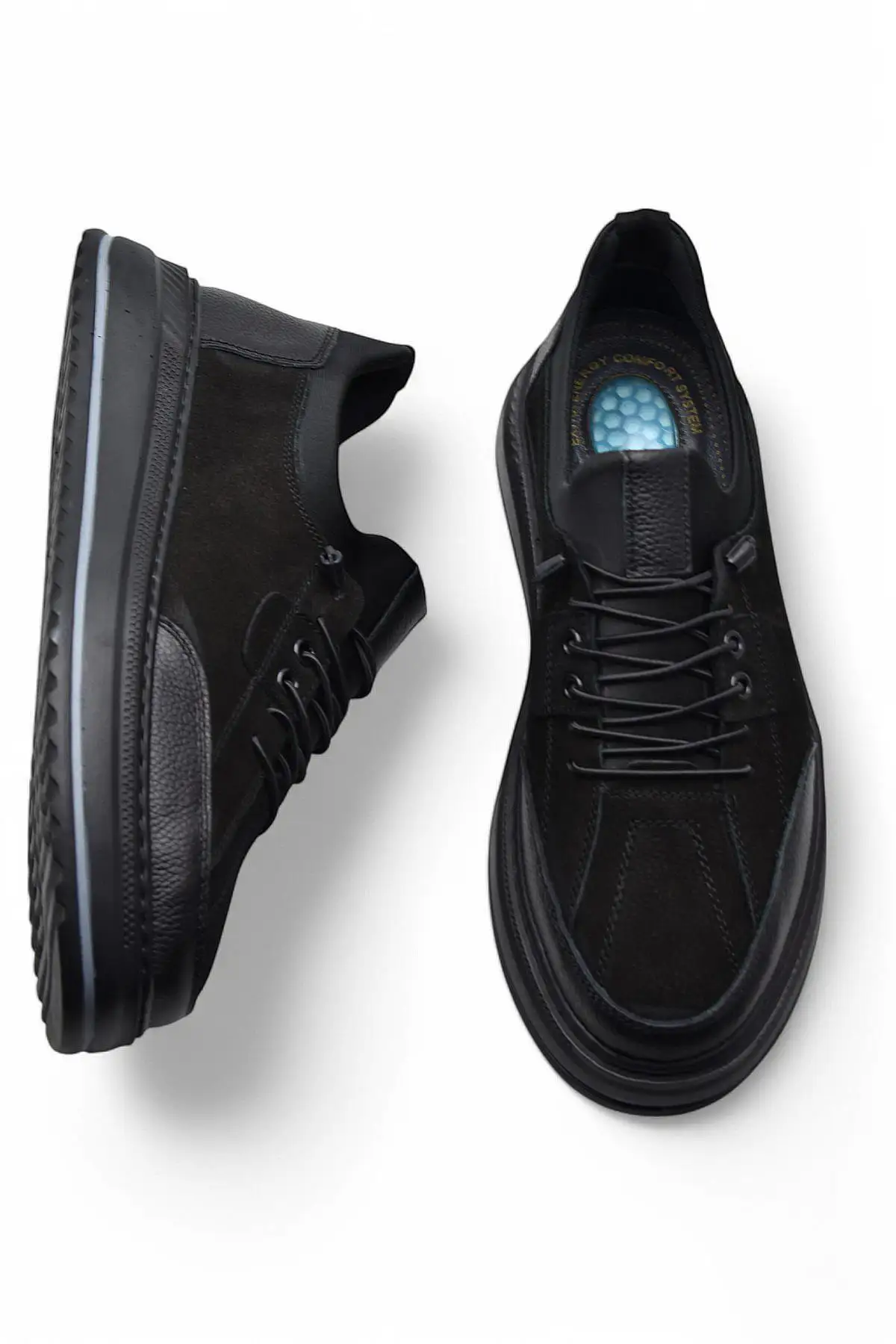 کفش سایز بزرگ مردانه طبی با زیره ژلاتینی و رویه چرم طبیعی مدل TAB550 برای استفاده روزمره برند ISPARTALILAR - 7850