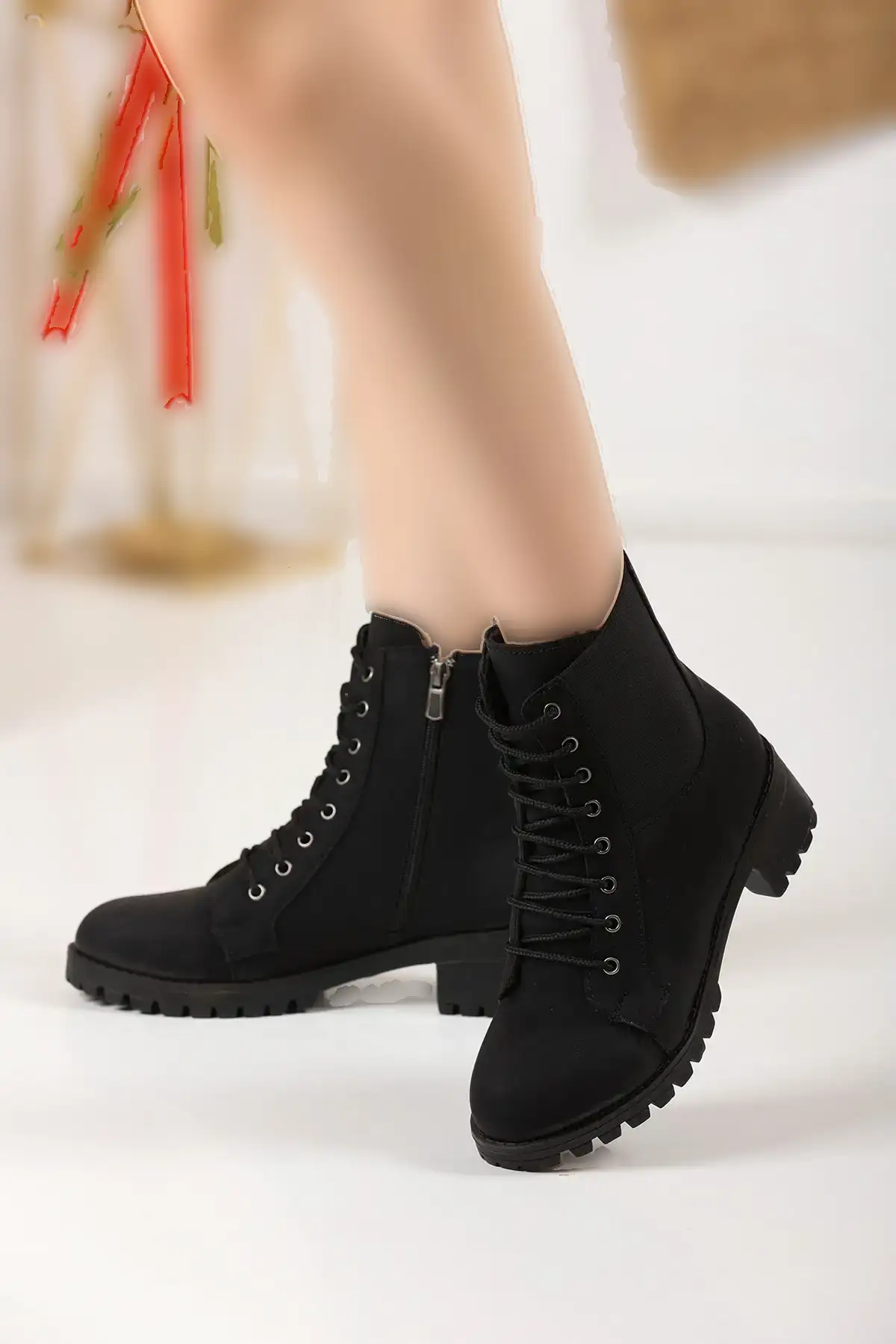 بوت و نیم بوت زنانه مدل   کادین/580 مشکی زمرّد برند expres moda - 7572 بوت و نیم بوت زنانه مدل کادین/580 مشکی زمرّد برند expres moda - 7572