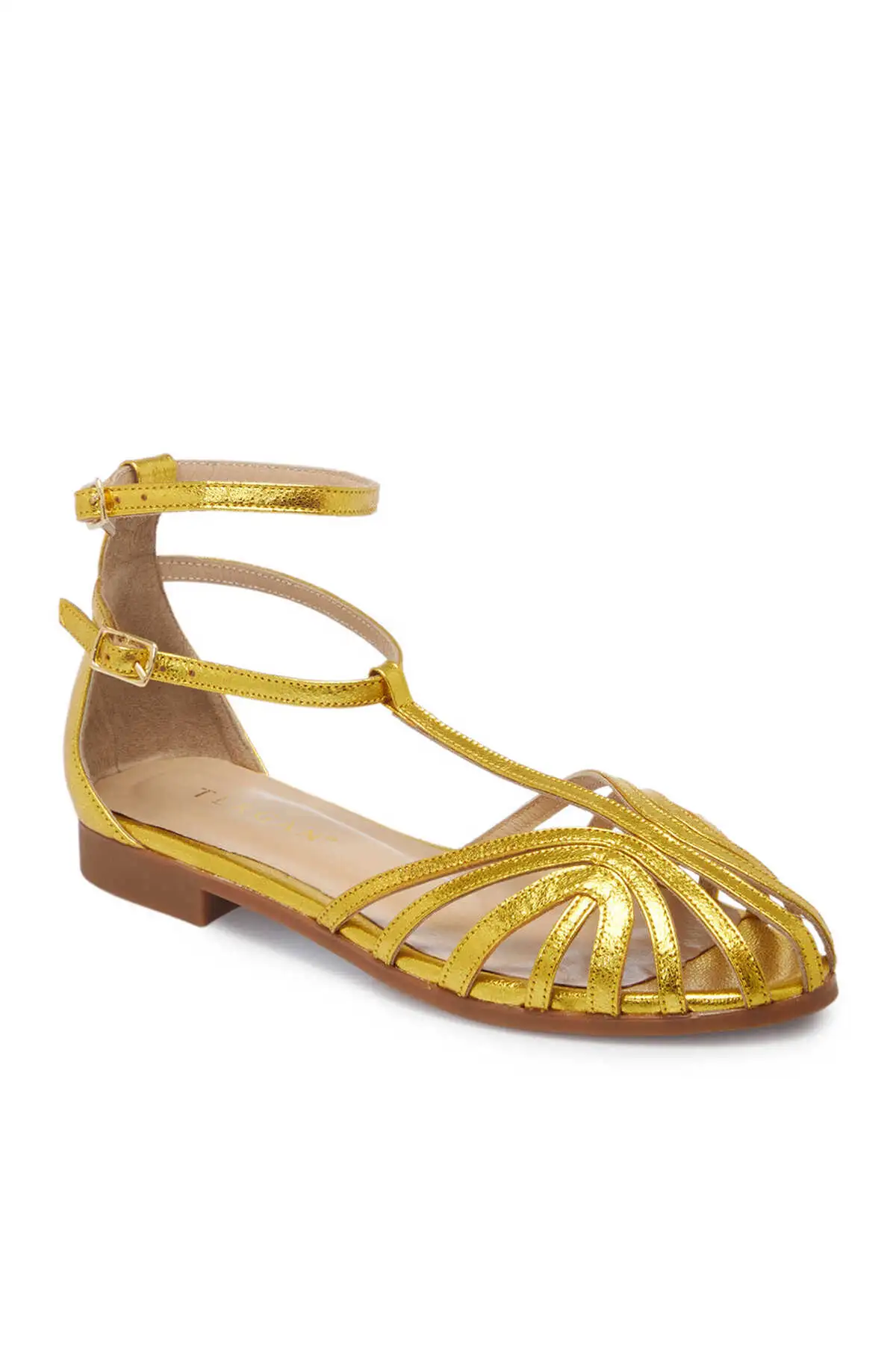 کفش صندل زنانه   چرم طبیعی زرد برند Tergan - 8228 کفش صندل زنانه چرم طبیعی زرد برند Tergan - 8228