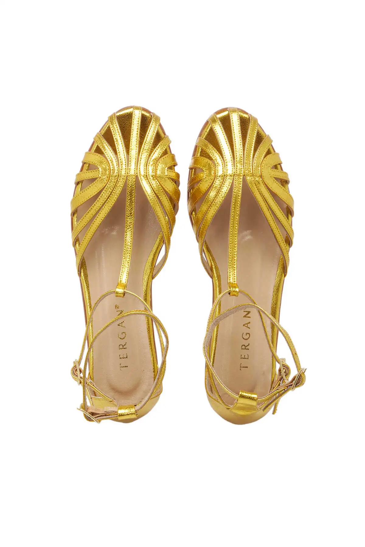 کفش صندل زنانه   چرم طبیعی زرد برند Tergan - 8228 کفش صندل زنانه چرم طبیعی زرد برند Tergan - 8228