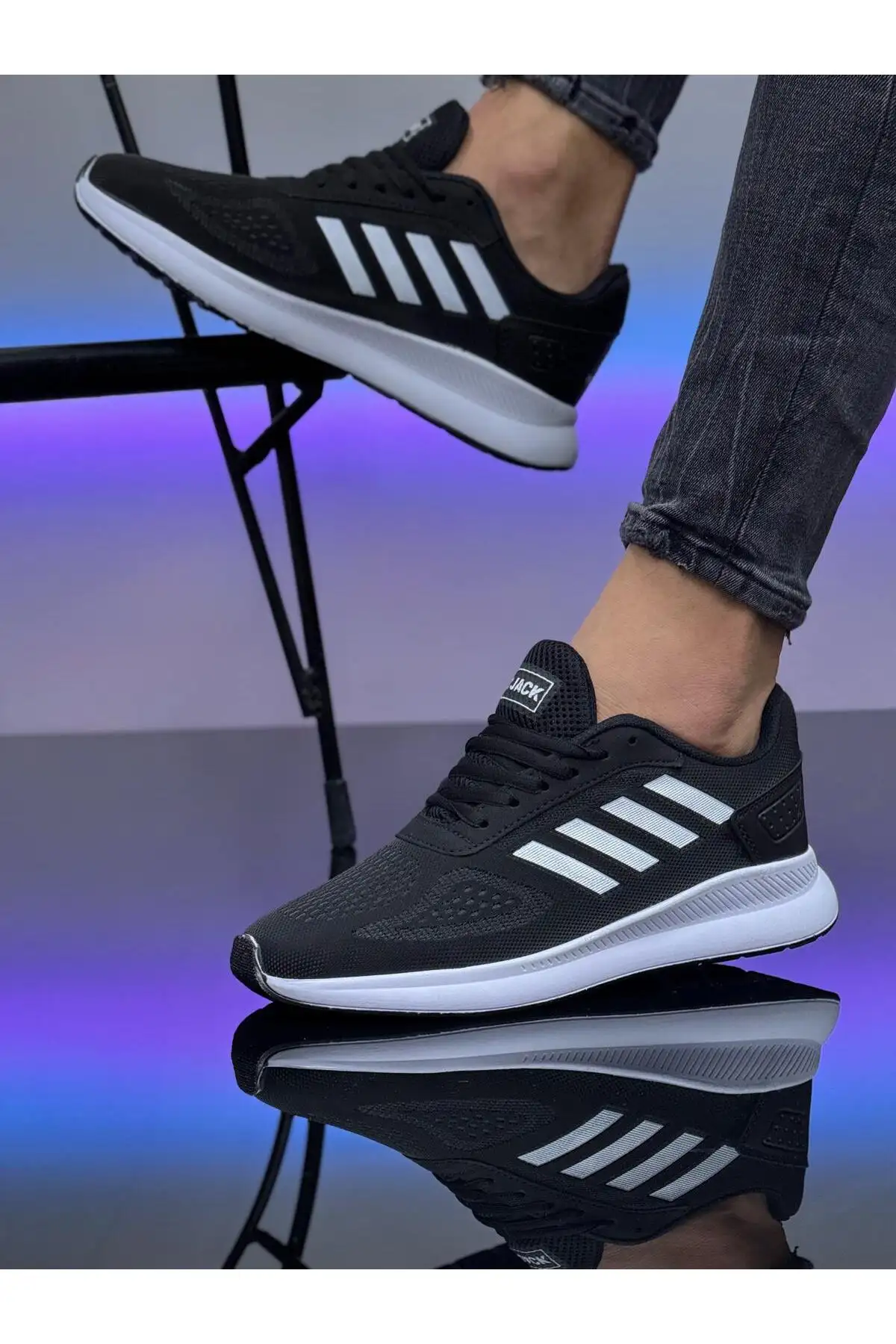 کفش کتانی زنانه  ورزشی روزمره مشکی و سفید ضد آب با بندهای چهارگانه مدل WSB4116 برند Weynes - 7942 کفش کتانی زنانه ورزشی روزمره مشکی و سفید ضد آب با بندهای چهارگانه مدل WSB4116 برند Weynes - 7942