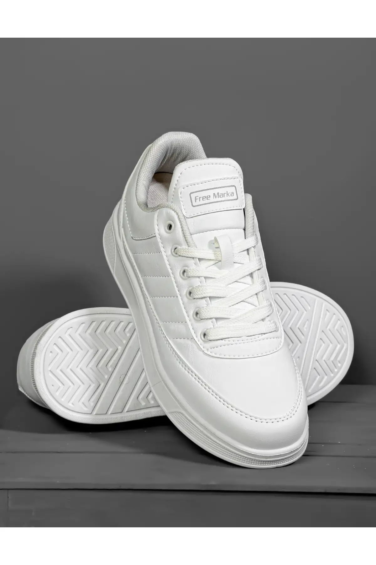 کفش اسپرت مردانه  ورزشی  سفید روزمره با بند و راحتی ارتوپدی برند FREE MARKA - 7731 کفش اسپرت مردانه ورزشی سفید روزمره با بند و راحتی ارتوپدی برند FREE MARKA - 7731