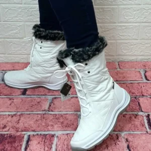 بوت و نیم‌ بوت زنانه چکمه برف‌کشی با پارچه چتر سفید رنگ، ضدآب دارای داخل پشمی برند Hammer Jack - 8099