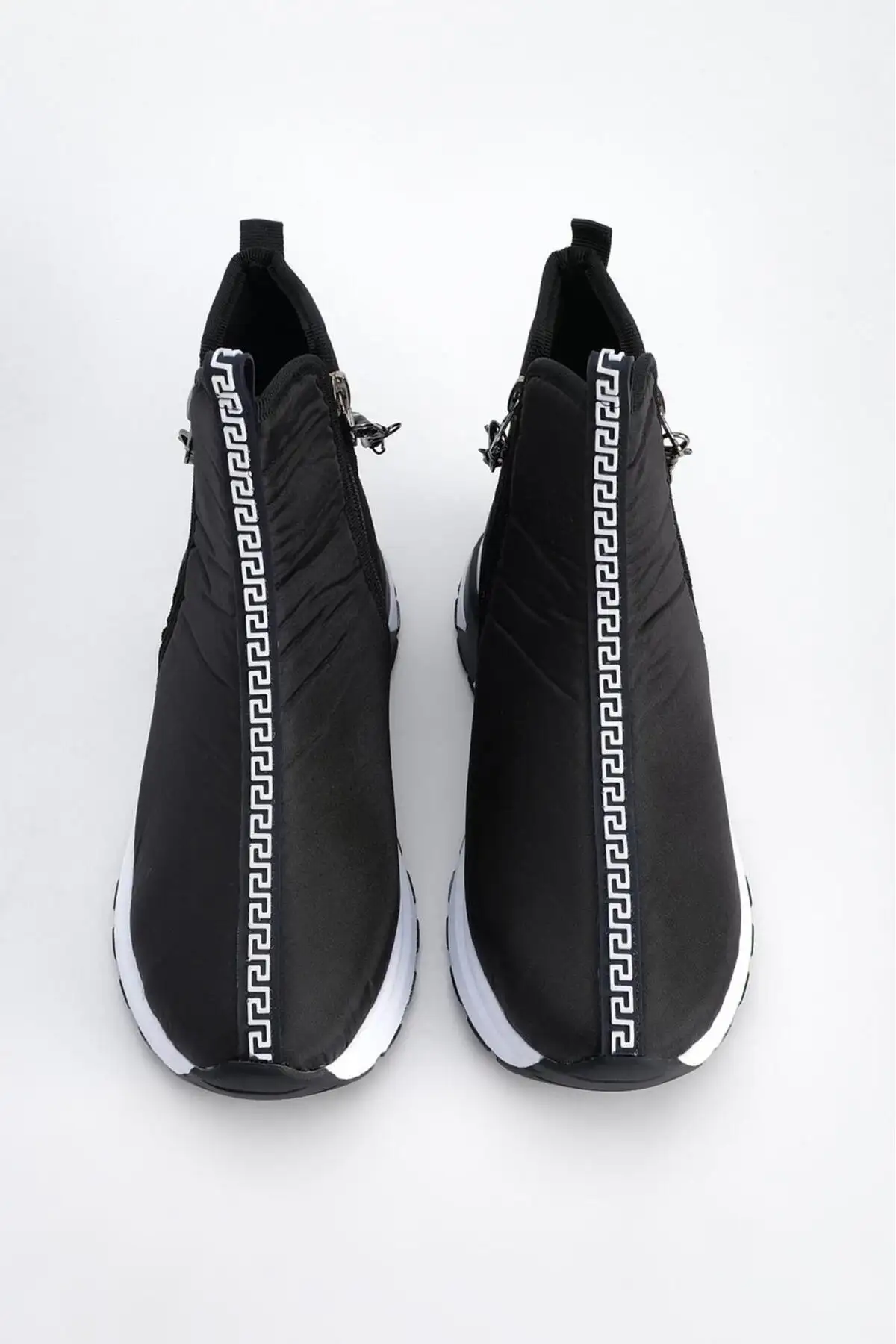 بوت و نیم بوت زنانه  رزمره  با پارچه چتری  زیپ دتایی برند LABRONA - 7681 بوت و نیم بوت زنانه رزمره با پارچه چتری زیپ دتایی برند LABRONA - 7681