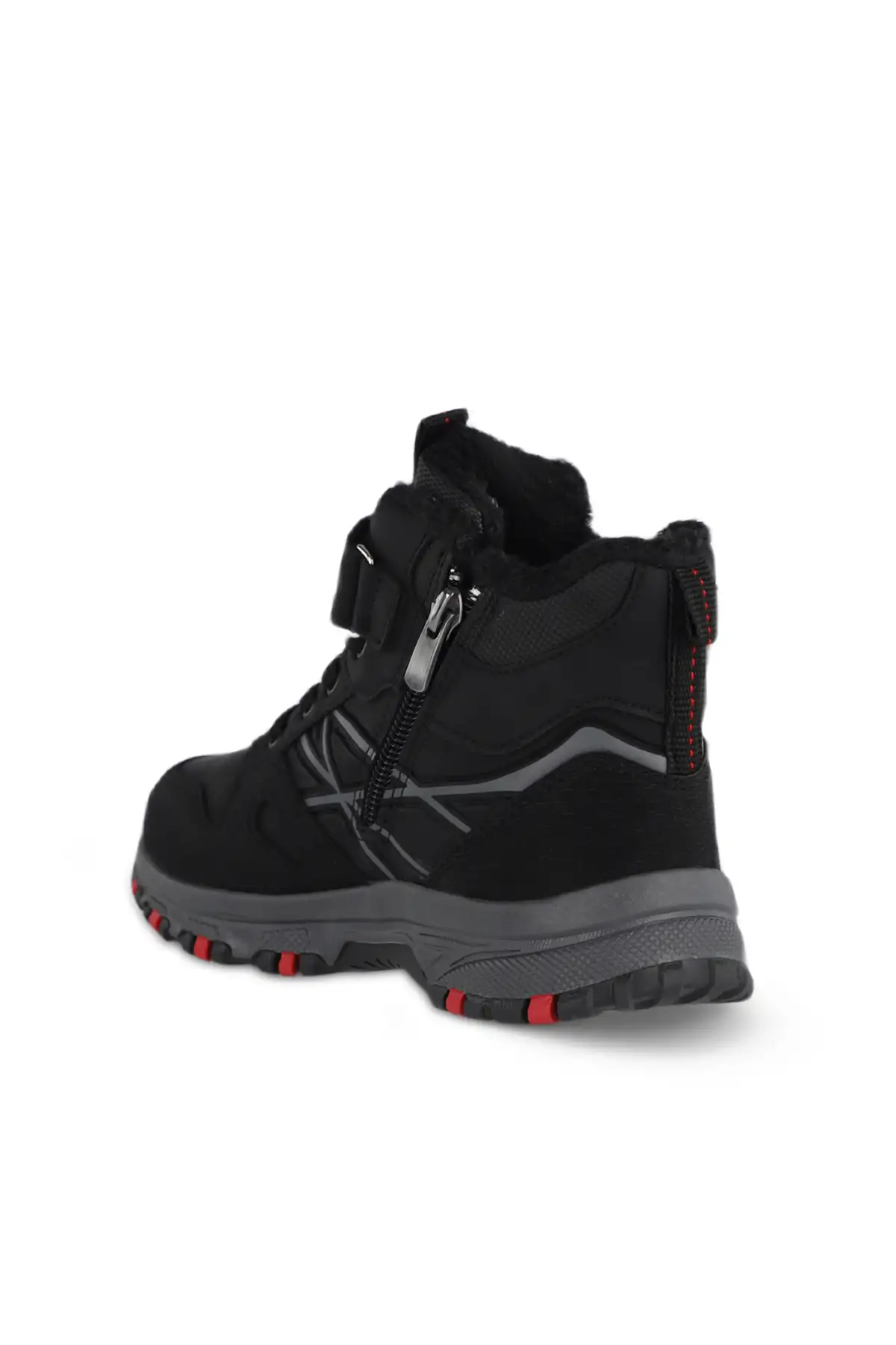 کفش بچگانه بوت سیاه و قرمز نسکه با چسب برای کودکان برند Slazenger - 7922