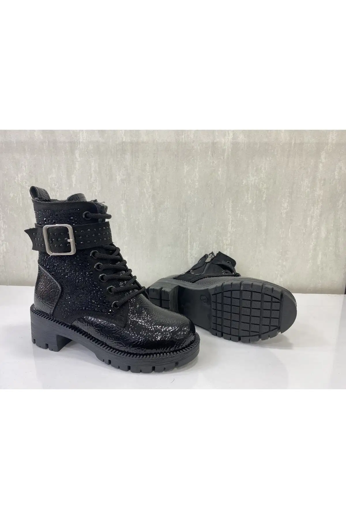 بوت و نیم بوت زنانه کفش چکمهای مشکی دخترانه برند galya shoes - 7839 بوت و نیم بوت زنانه کفش چکمهای مشکی دخترانه برند galya shoes - 7839