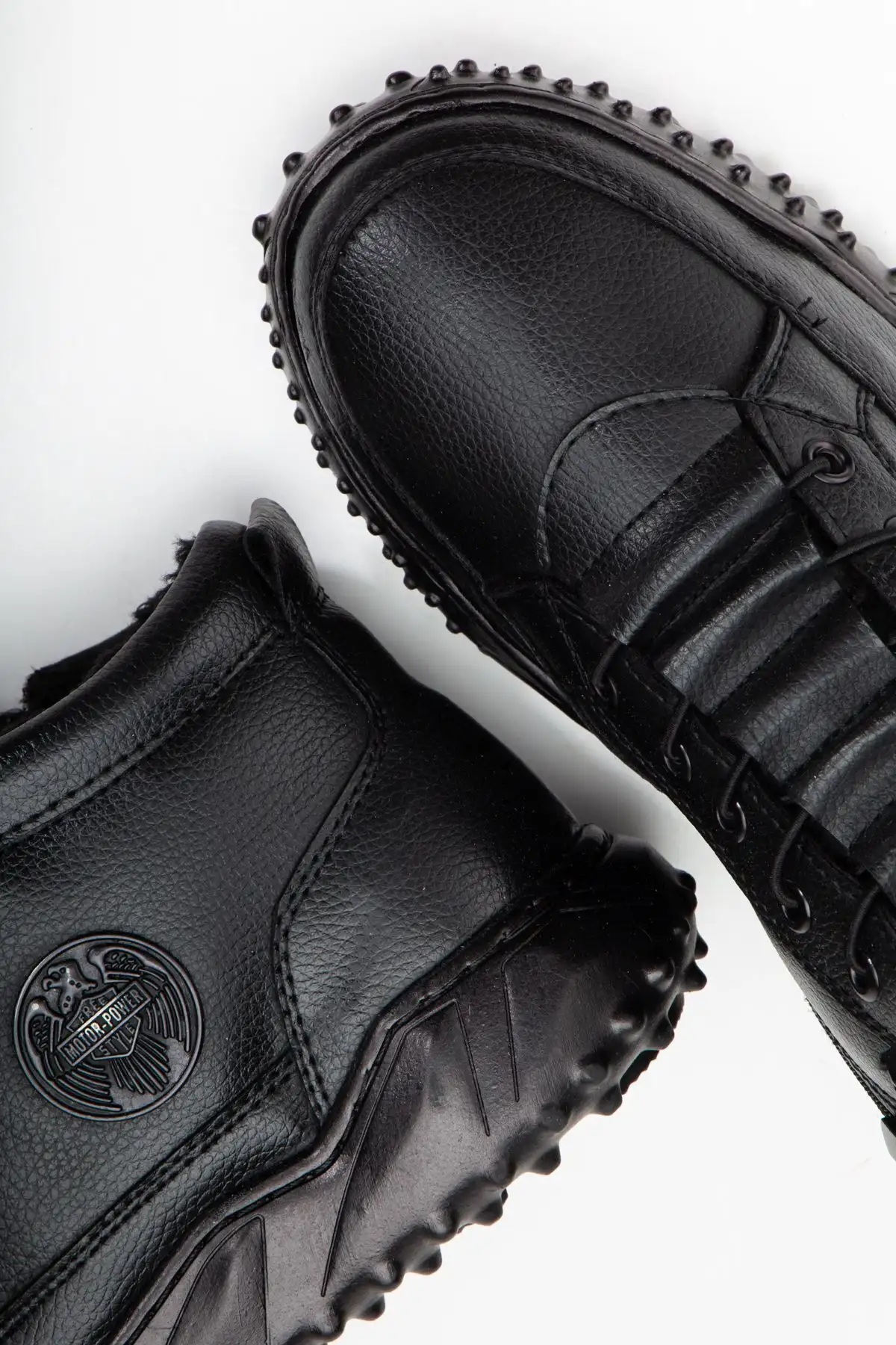 بوت مردانه کفش روزمره مشکی ضد آب با دوخت، تضمین شده، مقاوم در برابر سرما، بادوام و دارای زیره لاستیکی ضد لغزش برند EFNANSHOES - 7586 بوت مردانه کفش روزمره مشکی ضد آب با دوخت، تضمین شده، مقاوم در برابر سرما، بادوام و دارای زیره لاستیکی ضد لغزش برند EFNANSHOES - 7586