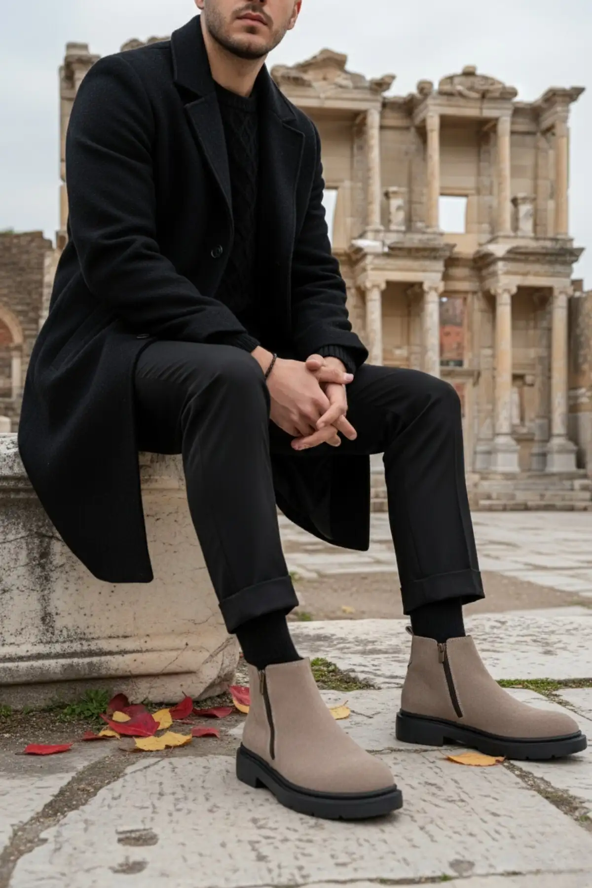 بوت مردانه  کژوال زمستانی  با دو زیپ از چرم طبیعی آسترا برند Muggo - 7585 بوت مردانه کژوال زمستانی با دو زیپ از چرم طبیعی آسترا برند Muggo - 7585