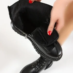 بوت و نیم‌ بوت زنانه چکمه رزمره مشکی برند Ayax - 7551