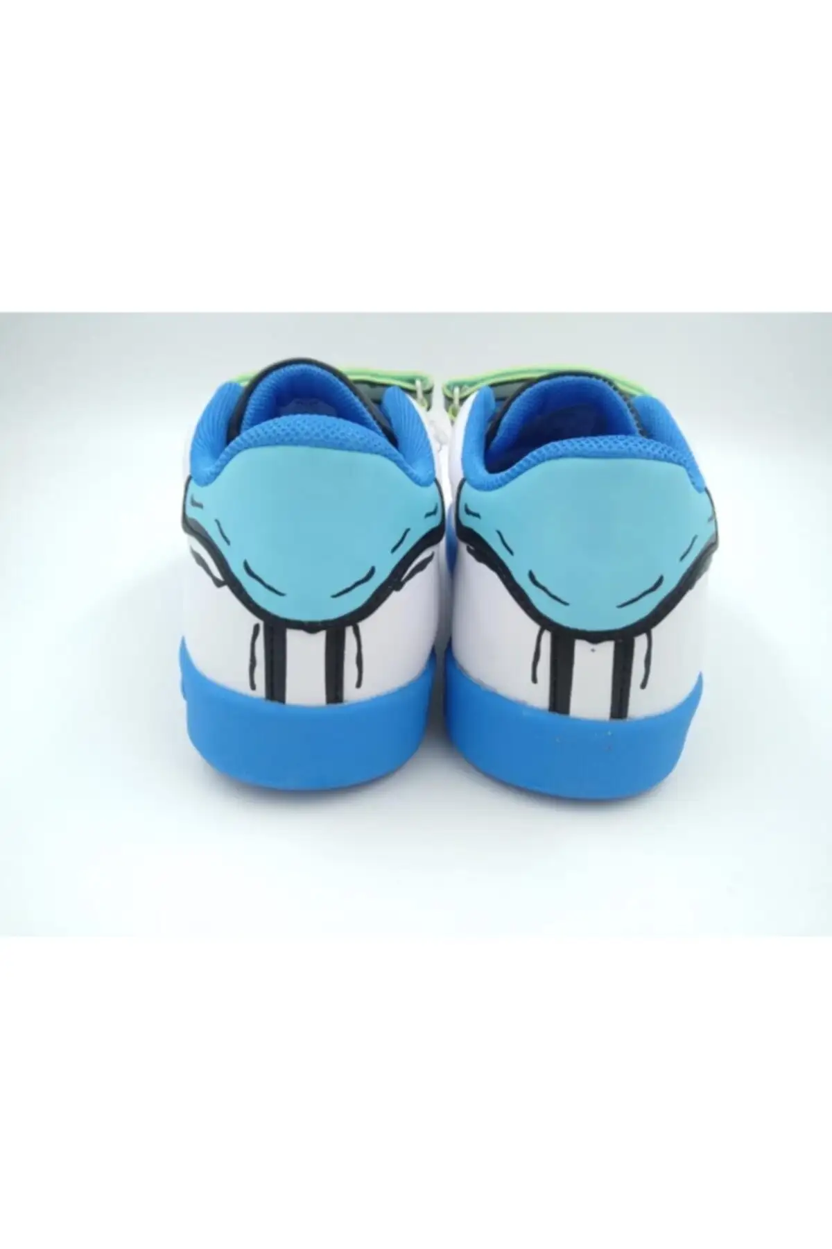 کفش پسرانه ورزشی نقره‌ای آبی و سفیدی پیکاسو برند Vicco - 8294