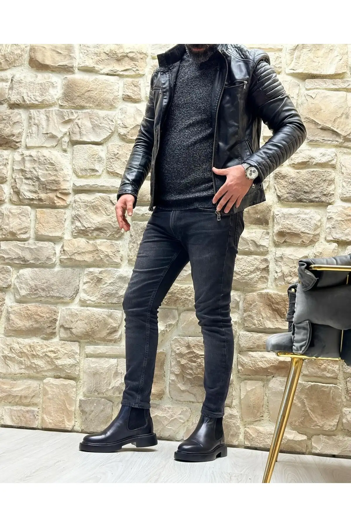 بوت مردانه  روزمره  RUNY از چرم طبیعی EVA آتابان برند İtallano Ayakkabı - 7593 بوت مردانه روزمره RUNY از چرم طبیعی EVA آتابان برند İtallano Ayakkabı - 7593