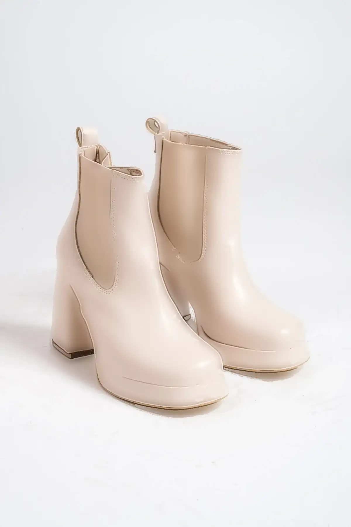 بوت و نیم بوت زنانه چکمه پلتفرم  بنددار تن سیل  برند Moda Değirmeni - 7804 بوت و نیم بوت زنانه چکمه پلتفرم بنددار تن سیل برند Moda Değirmeni - 7804