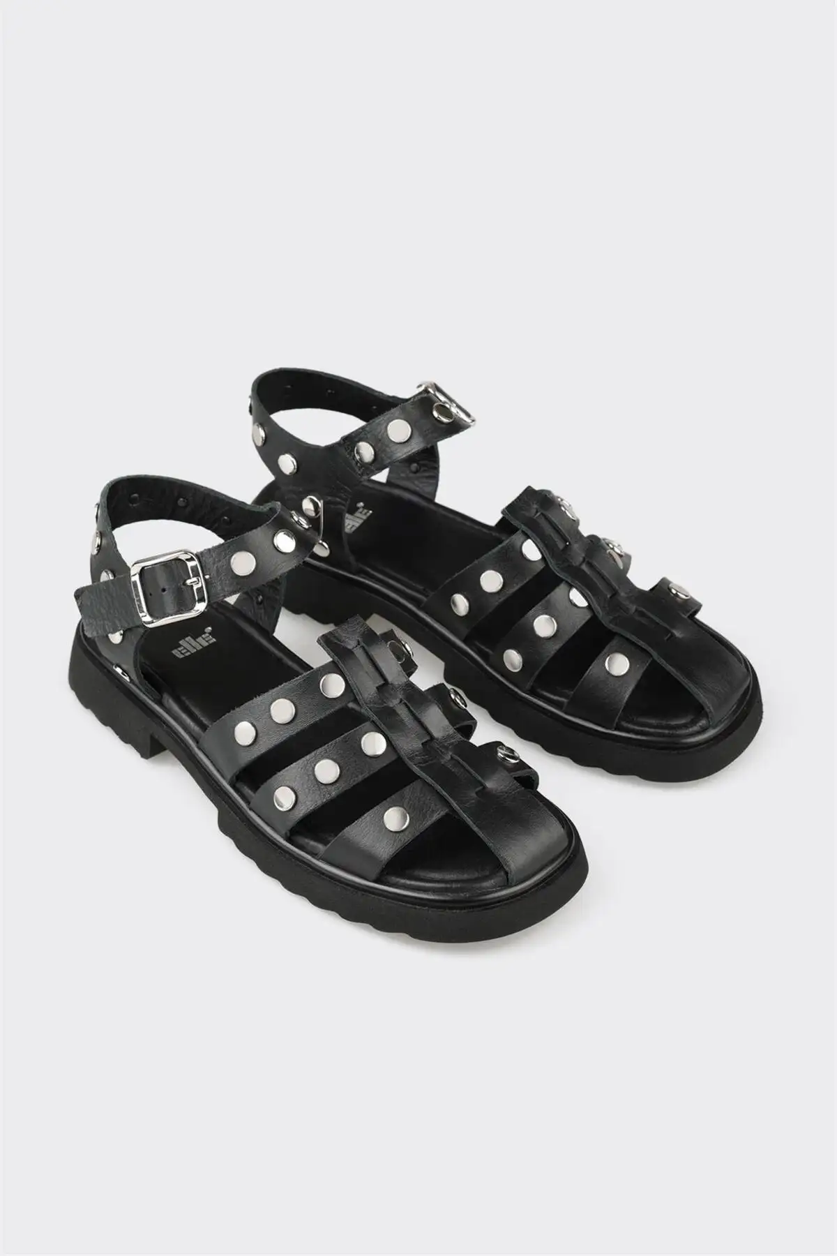 کفش صندل زنانه روزانه چرم مشکی برند Elle - 8272 کفش صندل زنانه روزانه چرم مشکی برند Elle - 8272