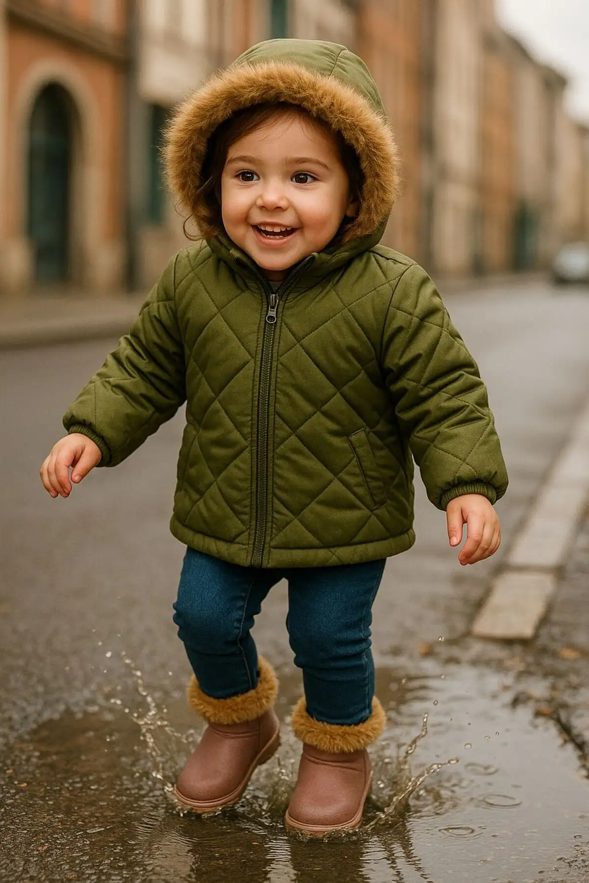 بوت بچگانه چکمههای بارانی و زمستانی با خز داخلی برای کودکان  برند CRAFT MODA - 7627 بوت بچگانه چکمههای بارانی و زمستانی با خز داخلی برای کودکان برند CRAFT MODA - 7627