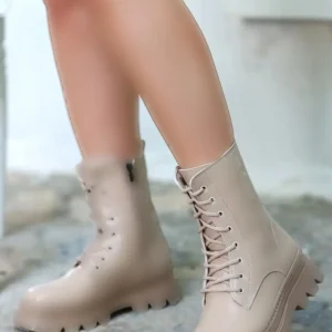 بوت و نیم‌ بوت زنانه پتین بنددار عریان ارگه برند Genel Markalar - 7806