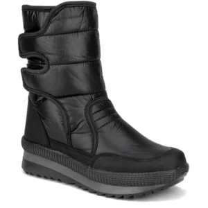 بوت و نیم‌ بوت زنانه کفش مخصص با زیره پلیمری داخلی پشمی با بند چسبی برند Alves - 7672