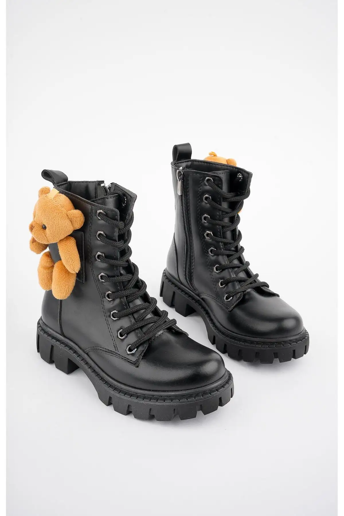 بوت بچگانه  کودکان با زیپ و بند دار خزدار پینکی گارانتی دار برند Muggo - 7632 بوت بچگانه کودکان با زیپ و بند دار خزدار پینکی گارانتی دار برند Muggo - 7632