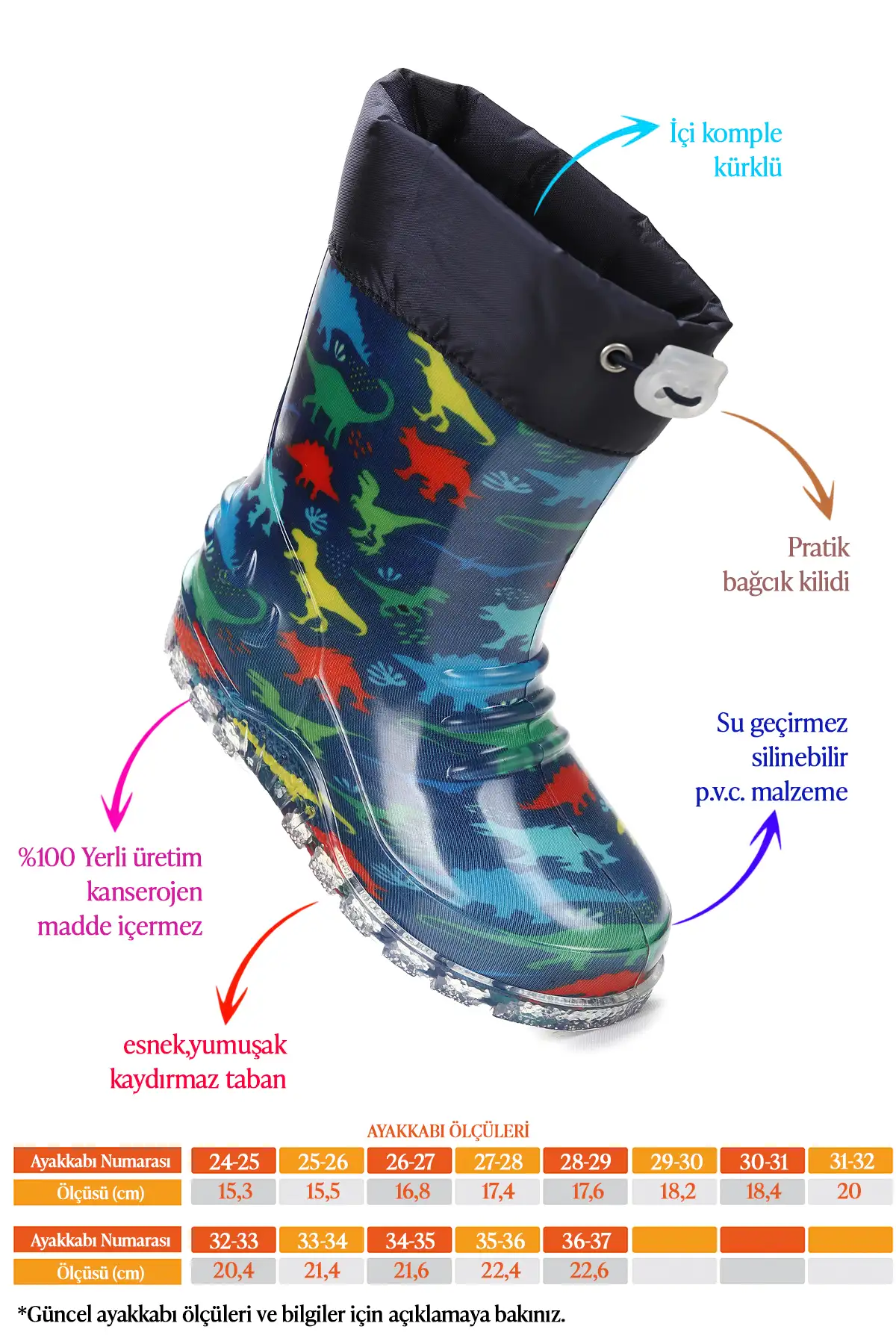 بوت بچگانه چکمه بارانی ضد آب پسرانه ساوانا برند Kiko Kids - 7605 بوت بچگانه چکمه بارانی ضد آب پسرانه ساوانا برند Kiko Kids - 7605