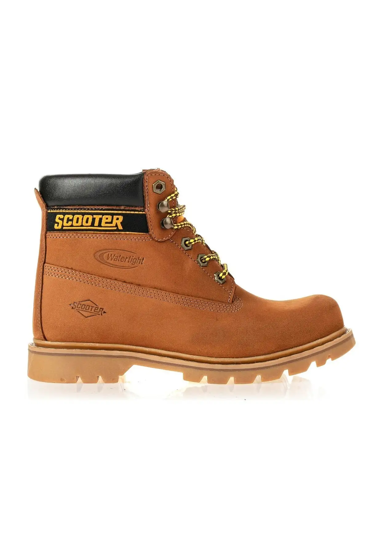 بوت مردانه کفش  کار M5130 ضدآب و جدید با روکش چرم رنگ دارچینی برند Scooter - 7599 بوت مردانه کفش کار M5130 ضدآب و جدید با روکش چرم رنگ دارچینی برند Scooter - 7599