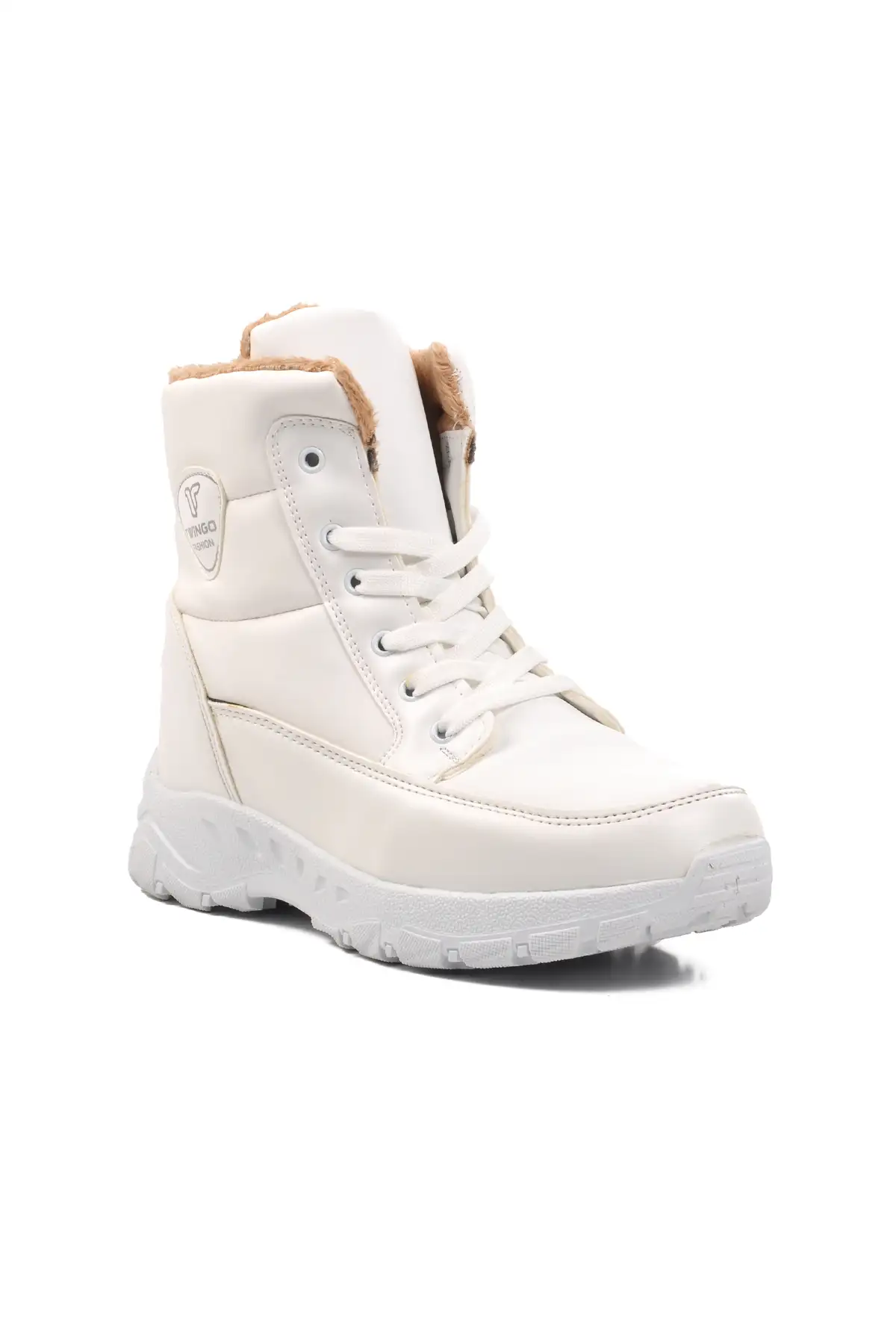 بوت و نیم بوت زنانه  برفی  سفید برند WALKWAY - 8370 بوت و نیم بوت زنانه برفی سفید برند WALKWAY - 8370