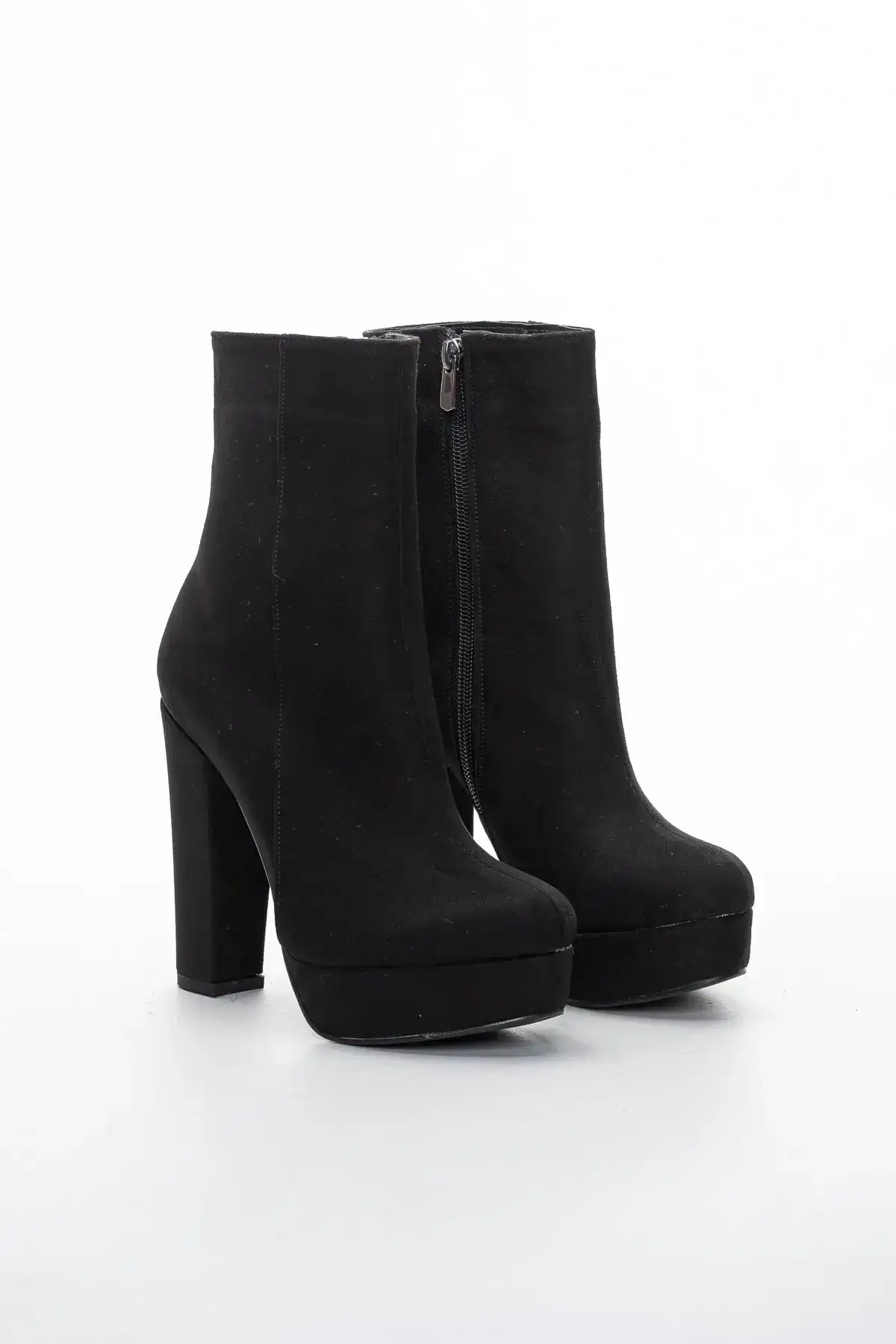 بوت و نیم بوت زنانه  مشکی سئدی  پلتفرم با پاشنهکلفت لیدا برند LİLLA - 7769 بوت و نیم بوت زنانه مشکی سئدی پلتفرم با پاشنهکلفت لیدا برند LİLLA - 7769