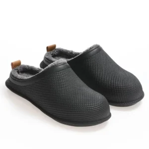 کفش سایز بزرگ مردانه فیلون تابه داخلی پشمی و زنانه دمپایی پلاستیکی جلو بسته برند Gezer - 7890