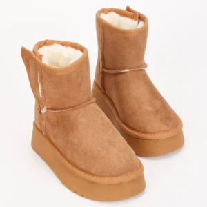 بوت بچگانه کفش چکمه‌ای دخترانه، چکمه ، چکمه دخترانه با داخل پشمی، چکمه بچگانی با بند چسبی، چکمه‌های زمستانی و ی. برند Lideral - 7636