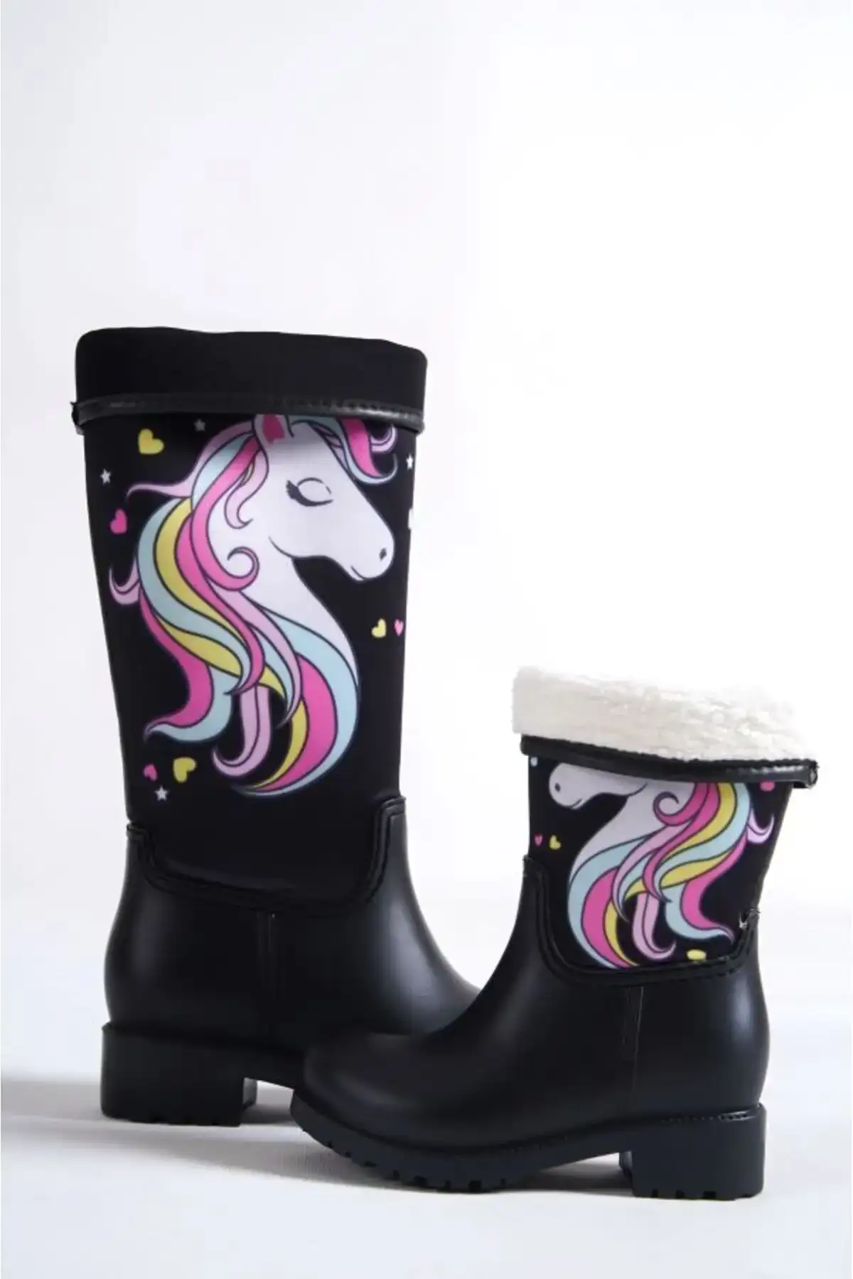 بوت بچگانه کفش بارانی دخترانه با طرح اسب تک شاخ و پشم نرم و ضد آب برند Sea&Blue - 7620 بوت بچگانه کفش بارانی دخترانه با طرح اسب تک شاخ و پشم نرم و ضد آب برند Sea&Blue - 7620