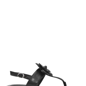 کفش صندل زنانه Sandalet مشکی با جزئیات گلدار 25SFE401218 برند Derimod - 8277