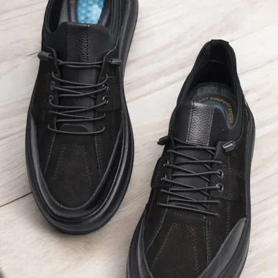 کفش سایز بزرگ مردانه طبی با زیره ژلاتینی و رویه چرم طبیعی مدل TAB550 برای استفاده روزمره برند ISPARTALILAR - 7850