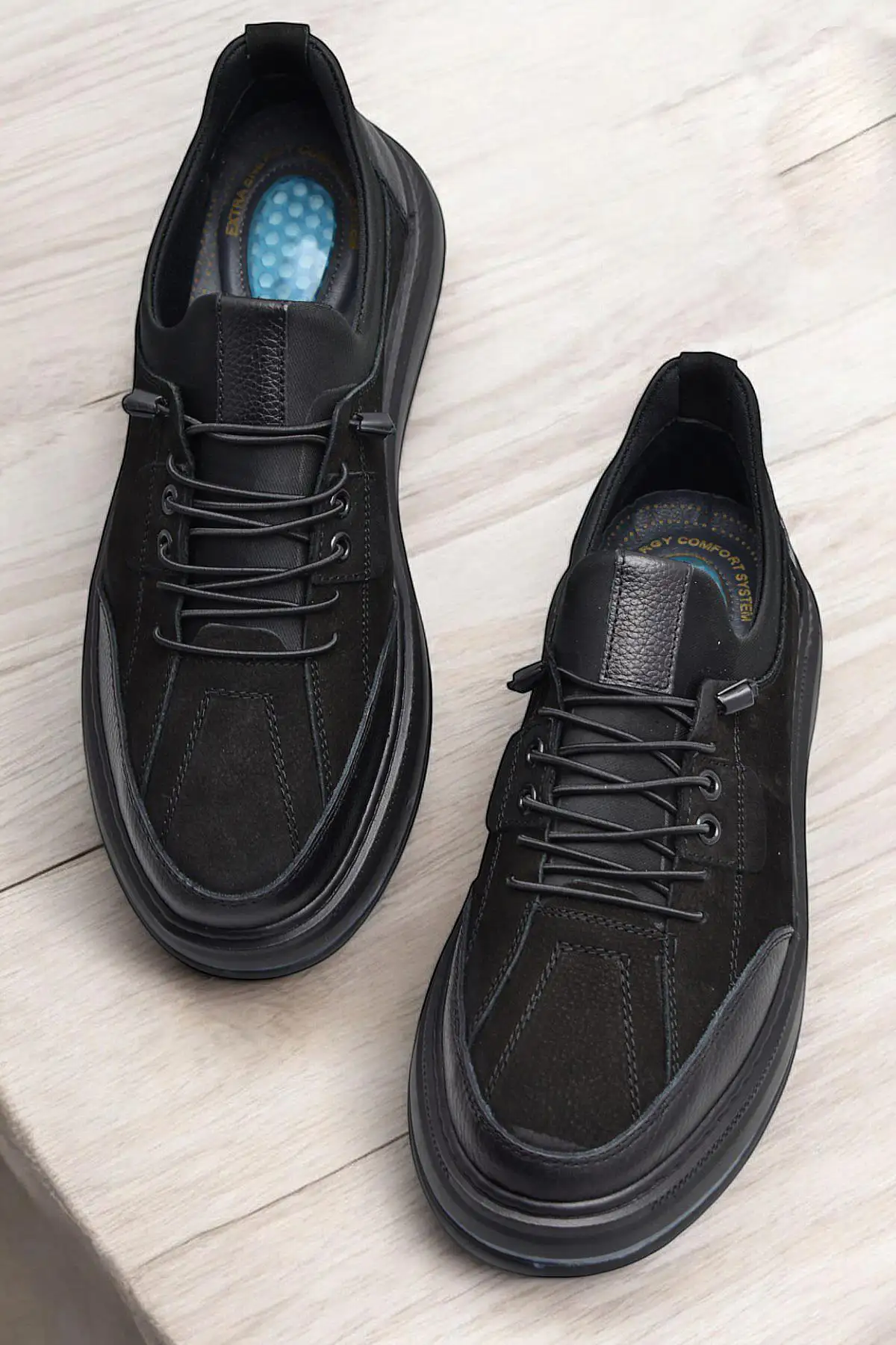 کفش سایز بزرگ مردانه طبی با زیره ژلاتینی و رویه چرم طبیعی مدل TAB550 برای استفاده روزمره برند ISPARTALILAR - 7850