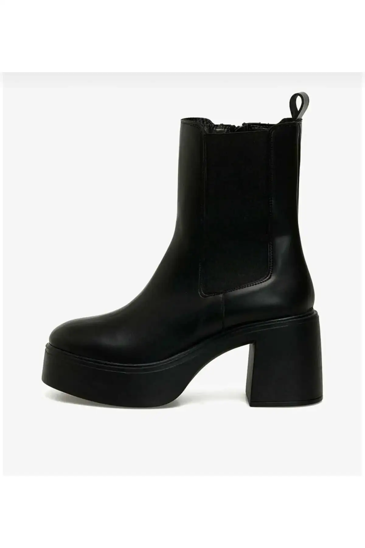 بوت و نیم بوت زنانه کفش پاشنه بلند چرم  با ساق elastik Chelsea برند RVNS SHOES - 7791 بوت و نیم بوت زنانه کفش پاشنه بلند چرم با ساق elastik Chelsea برند RVNS SHOES - 7791