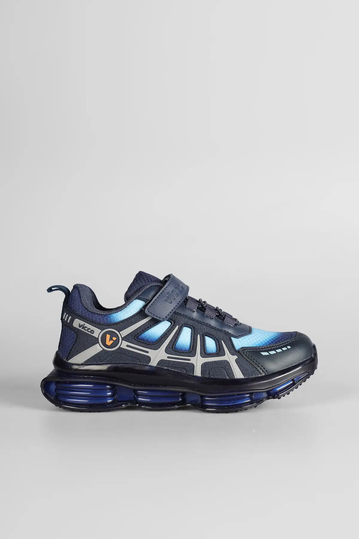 کفش پسرانه ورزشی مردانه با کفی هوایی برای کودکان پیش‌دبستانی رنگ سرمه‌ای برند Vicco - 8284