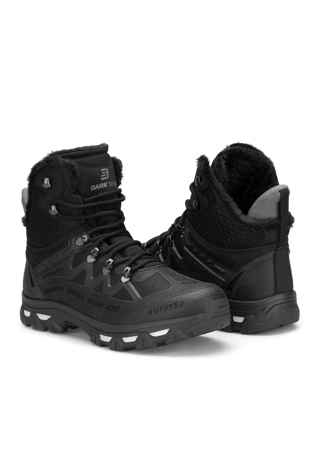 کفش سایز بزرگ مردانه کوهنوردی بیرونی مشکی زنانه- برند Dark Seer - 7846