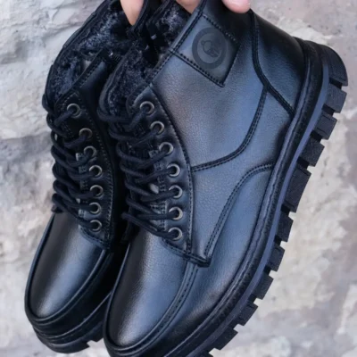 بوت مردانه ضدآب و ضدسرما با فُرم زیپ و بنددار اسپارتا برند GERALT - 8347