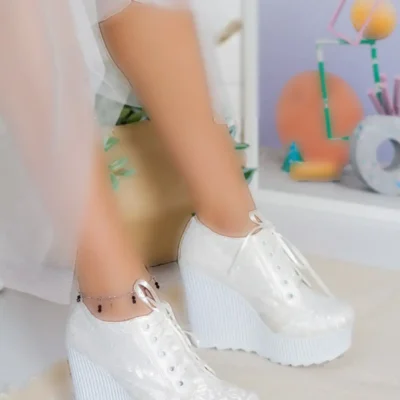 کفش پاشنه بلند زنانه عروسی پاشنه با کفی بالشتکی برند DARUGA - 7985